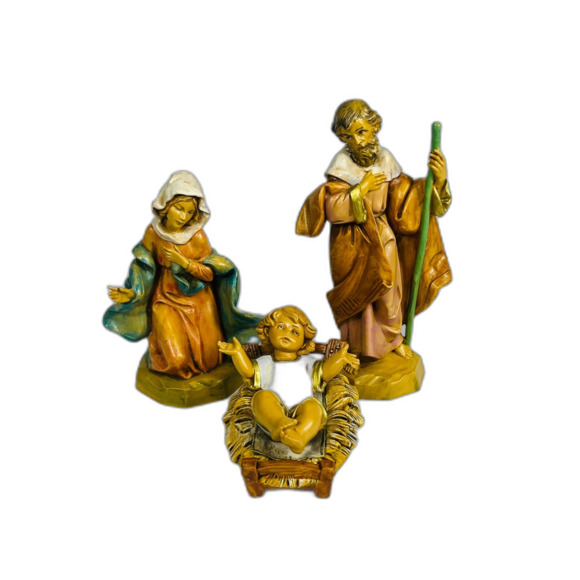 Fontanini The Holy Family 5" Scale 1991 Mary Joseph Jesus Depose Italy - Picture 1 of 11